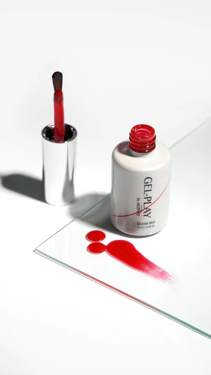 Akzentz Gel Play Glass Series RED - 10ml Bottle