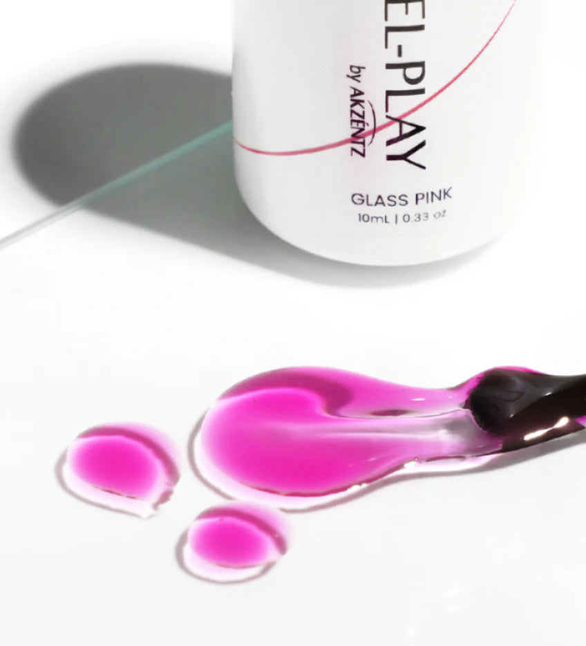 Akzentz Gel Play Glass Series PINK - 10ml Bottle