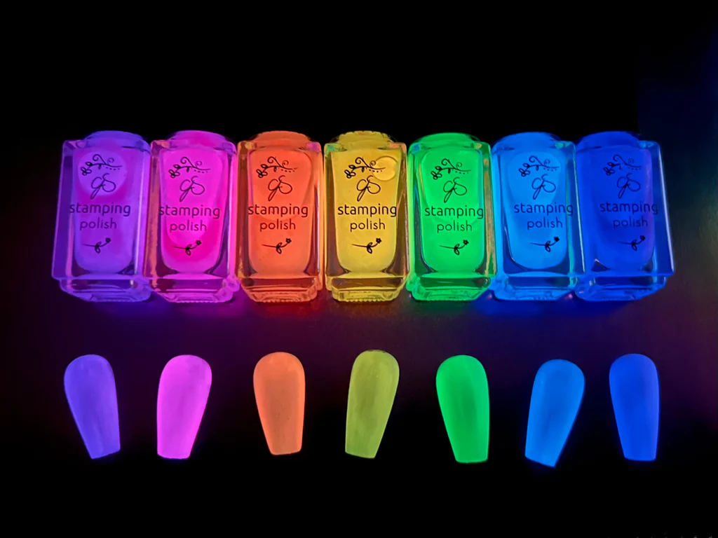 Glow in the Dark (7 Colors) Stamping Polish Kit