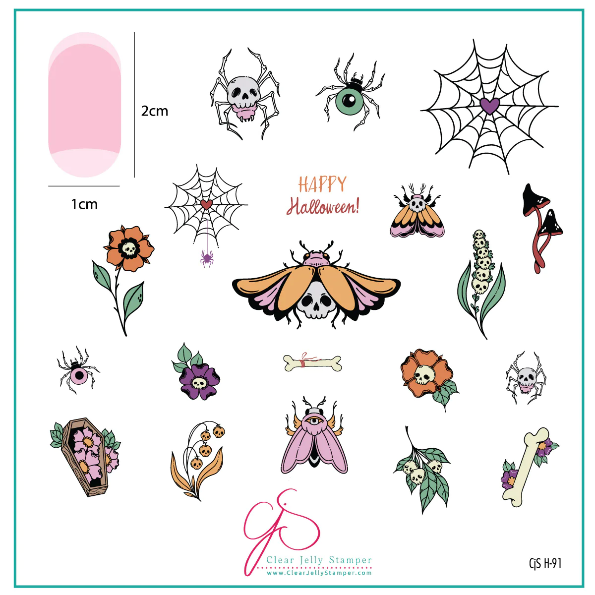 Goth Moth (CjSH-91) -  CJS Medium Stamping Plate Main image