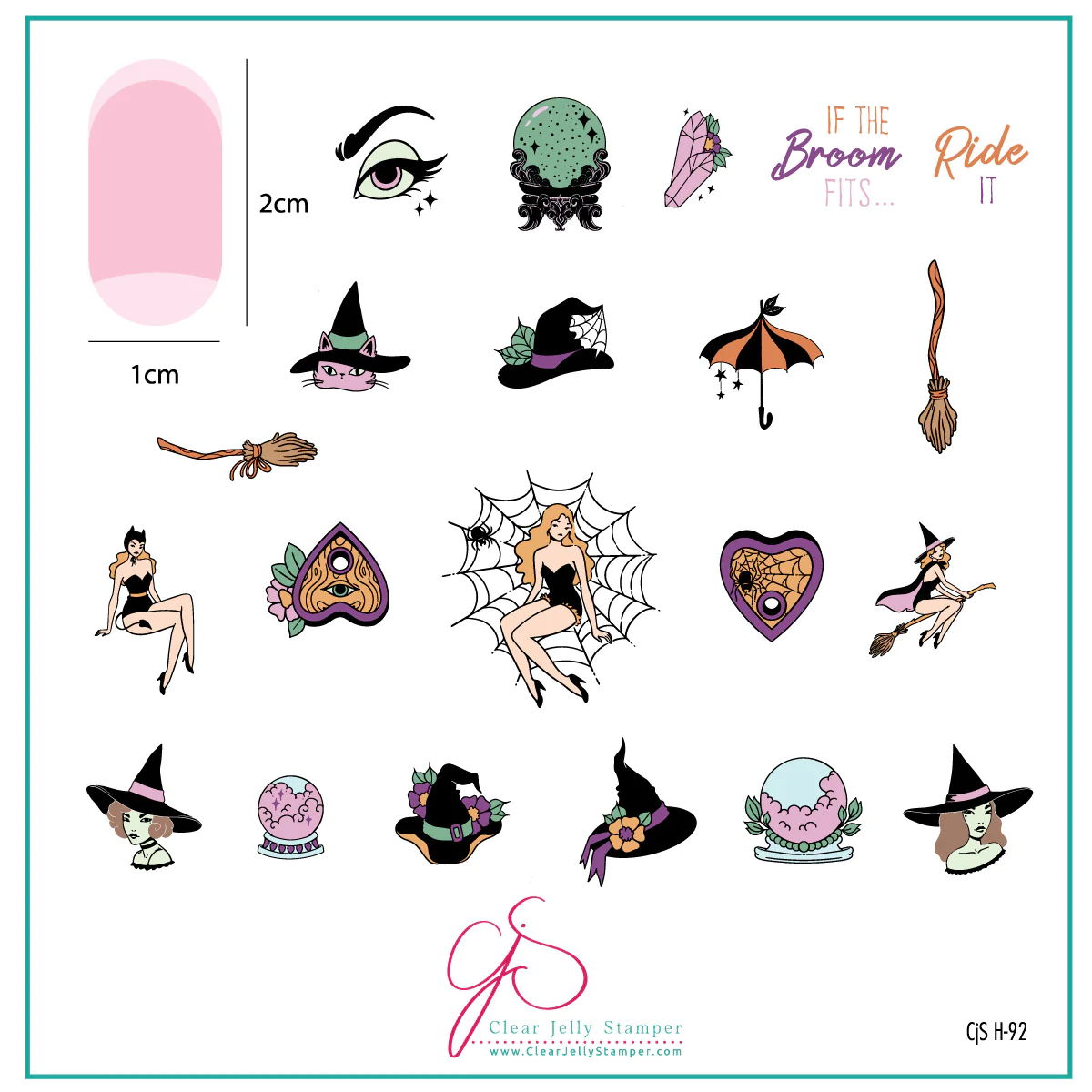 Hallo-Witch (CjSH-92) -  CJS Medium Stamping Plate