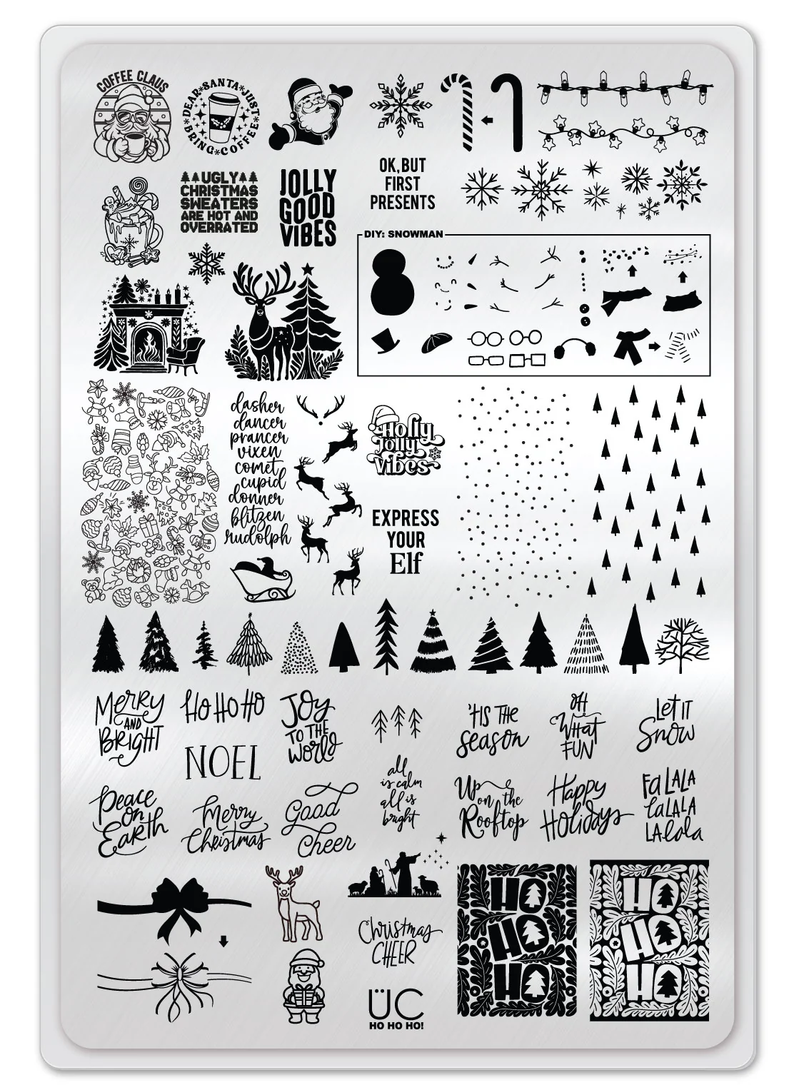 Ho Ho Ho - Uber Chic Stamping Plate Main image