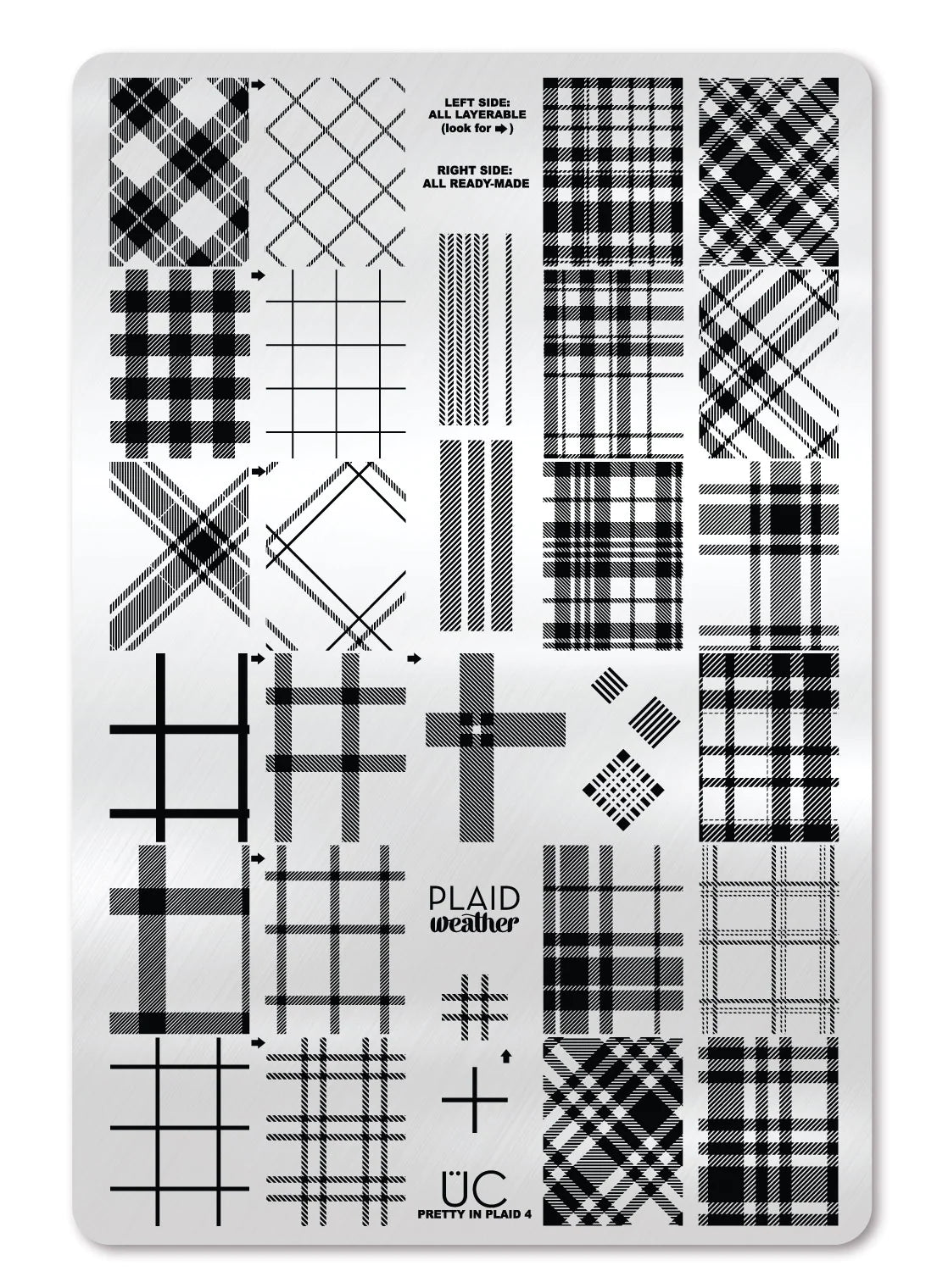 Pretty In Plaid 4 - Uber Chic Stamping Plate Main image