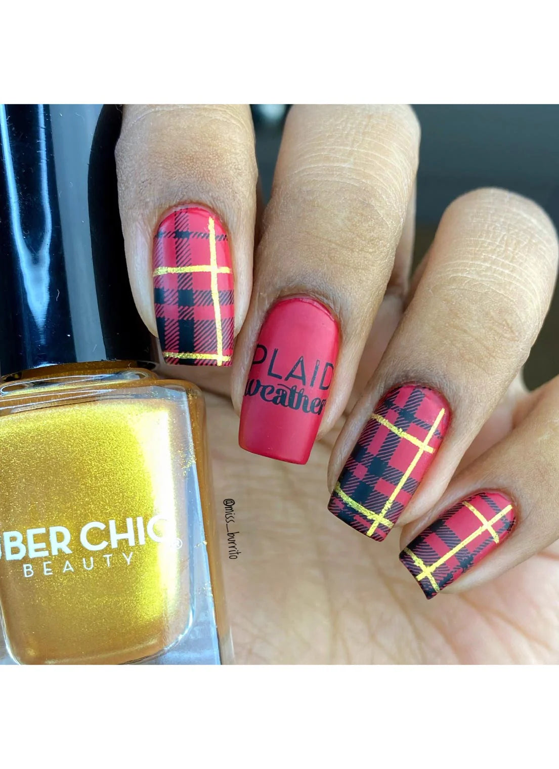 Pretty In Plaid 4 - Uber Chic Stamping Plate