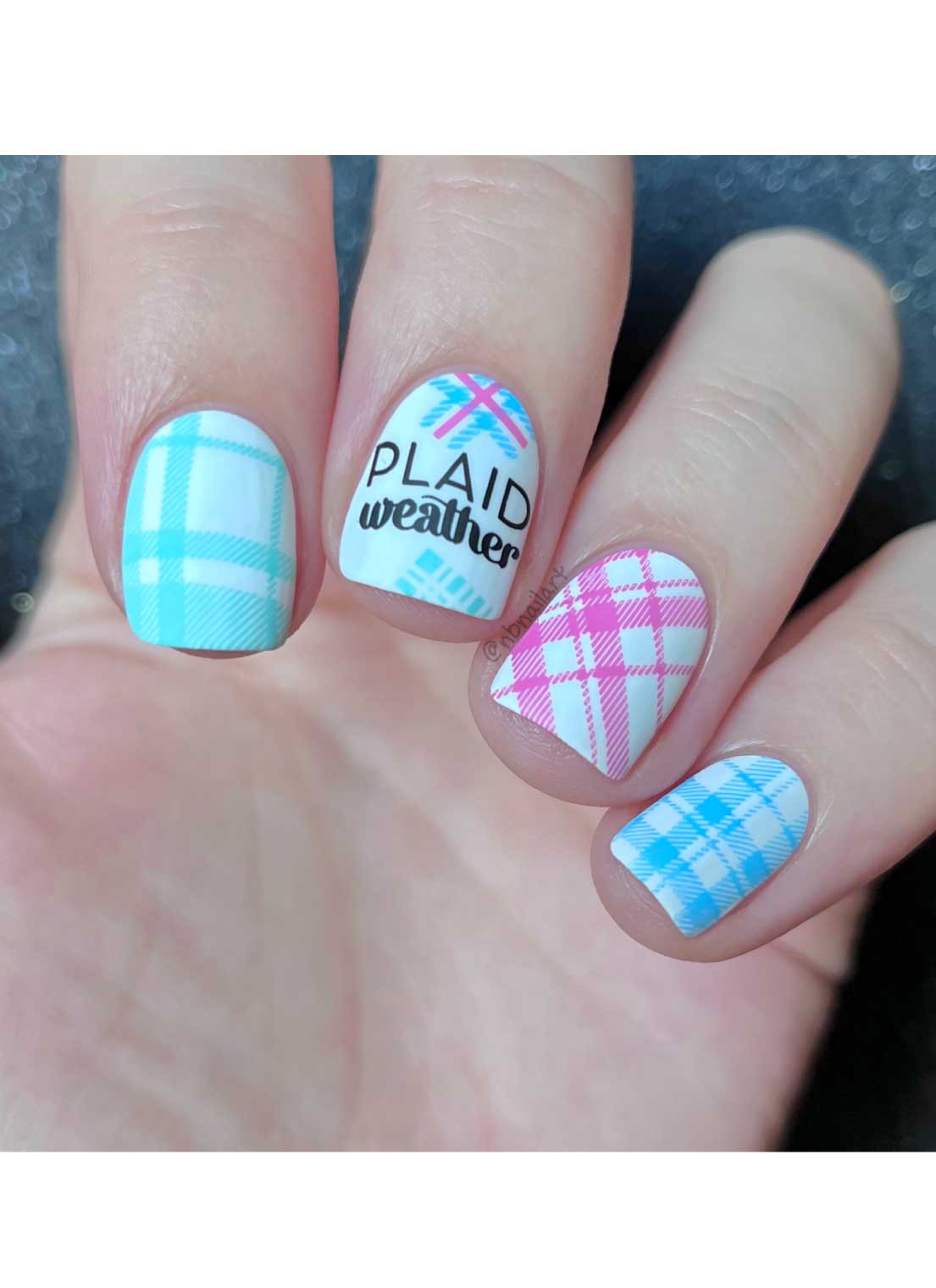 Pretty In Plaid 4 - Uber Chic Stamping Plate