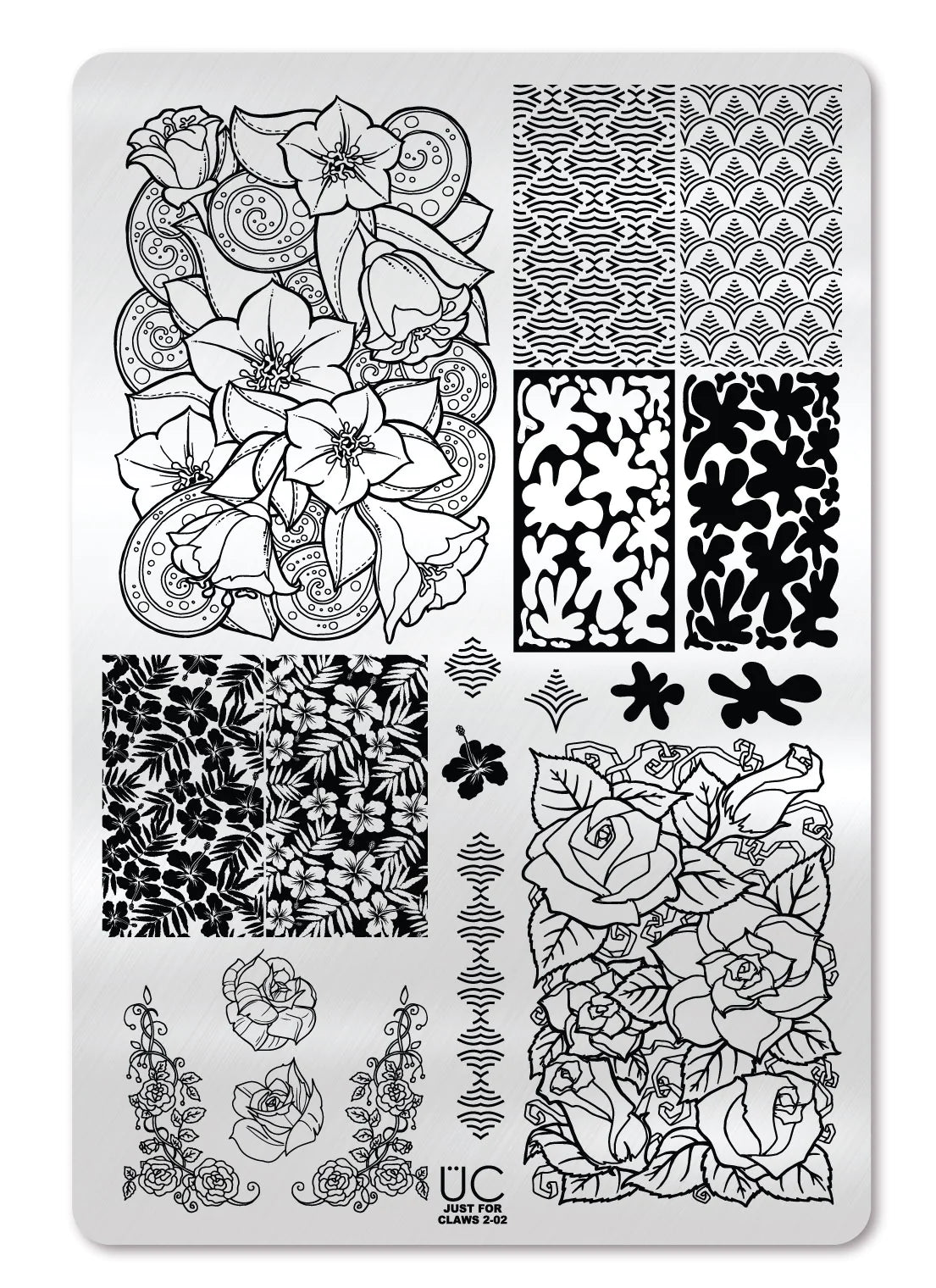 Just for Claws 2 - Uber Chic Stamping Plate Collection of 3