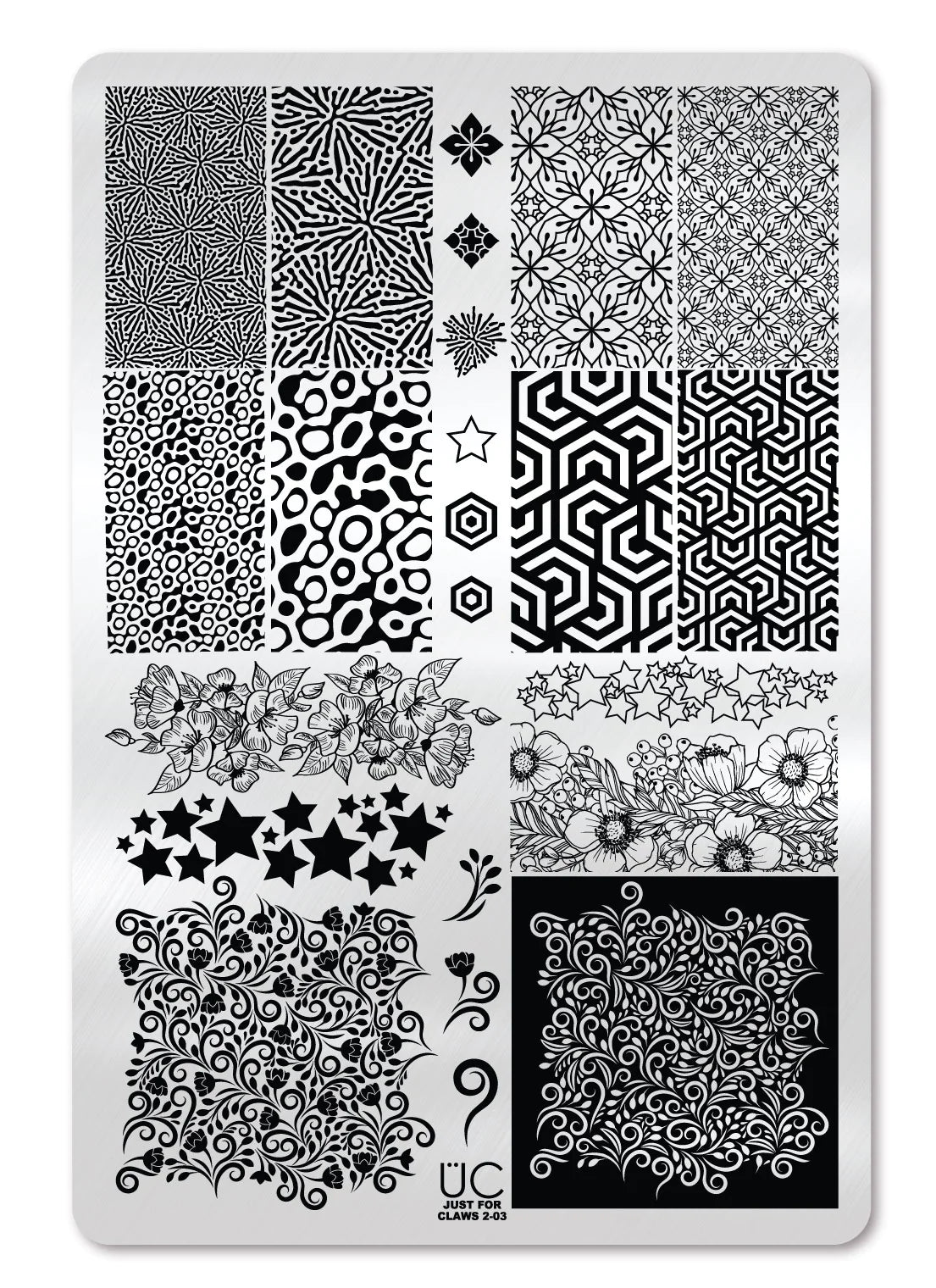 Just for Claws 2 - Uber Chic Stamping Plate Collection of 3