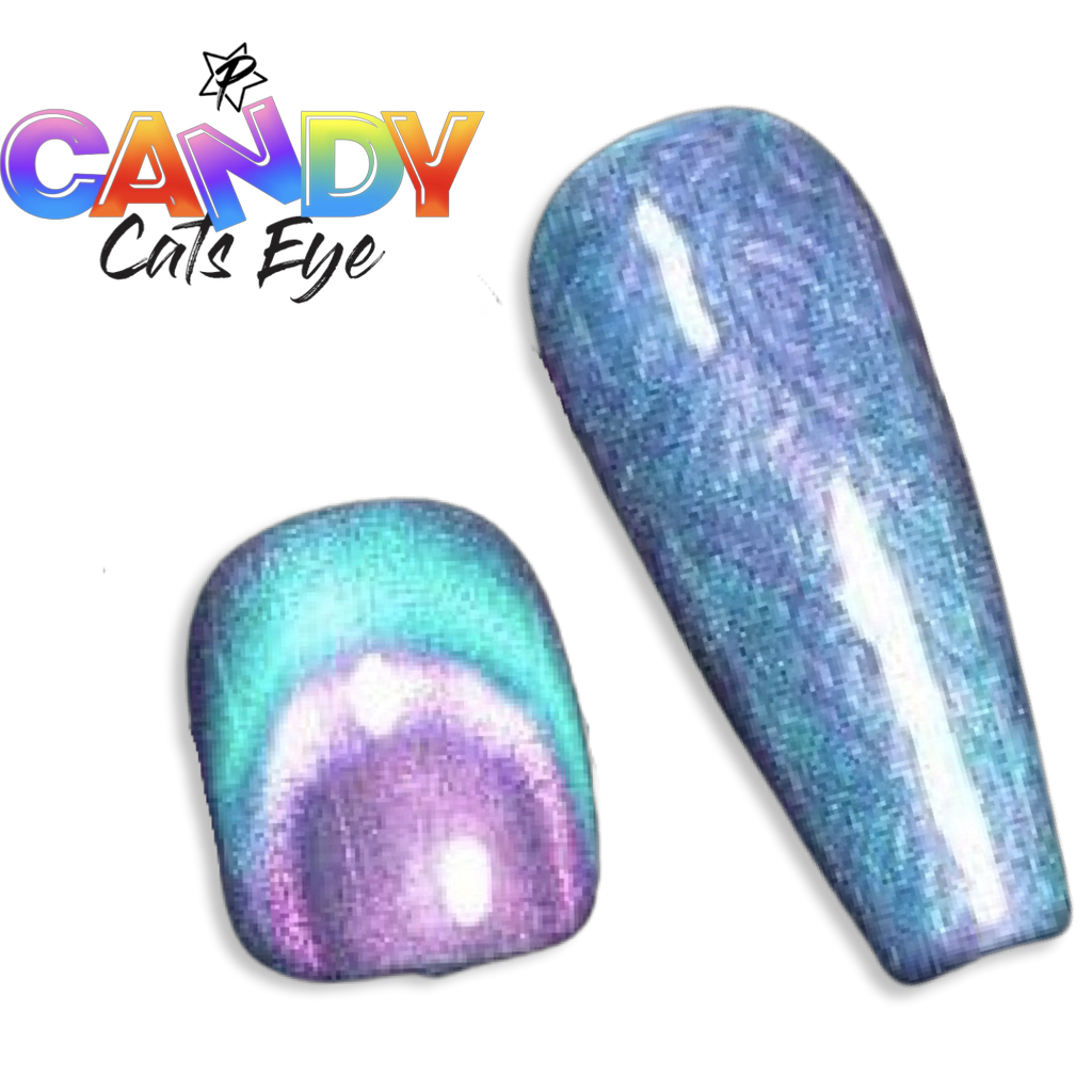 Rainbow Puff Candy Cats Eye Gel Polish