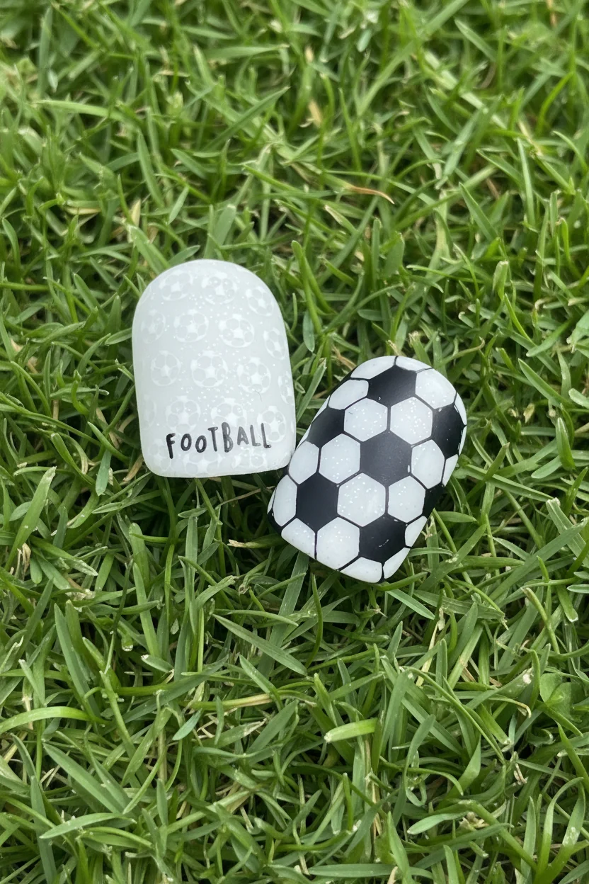 The Beautiful Game (CjS-408) Etched Nail Art Stamping Plate - Clear Jelly Stamper Plate