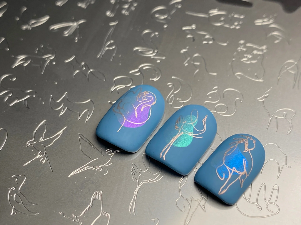 Mod Life Series - Animal Kingdom (CjS-407)  - Etched Nail Art Stamping Plate - Clear Jelly Stamping Plate