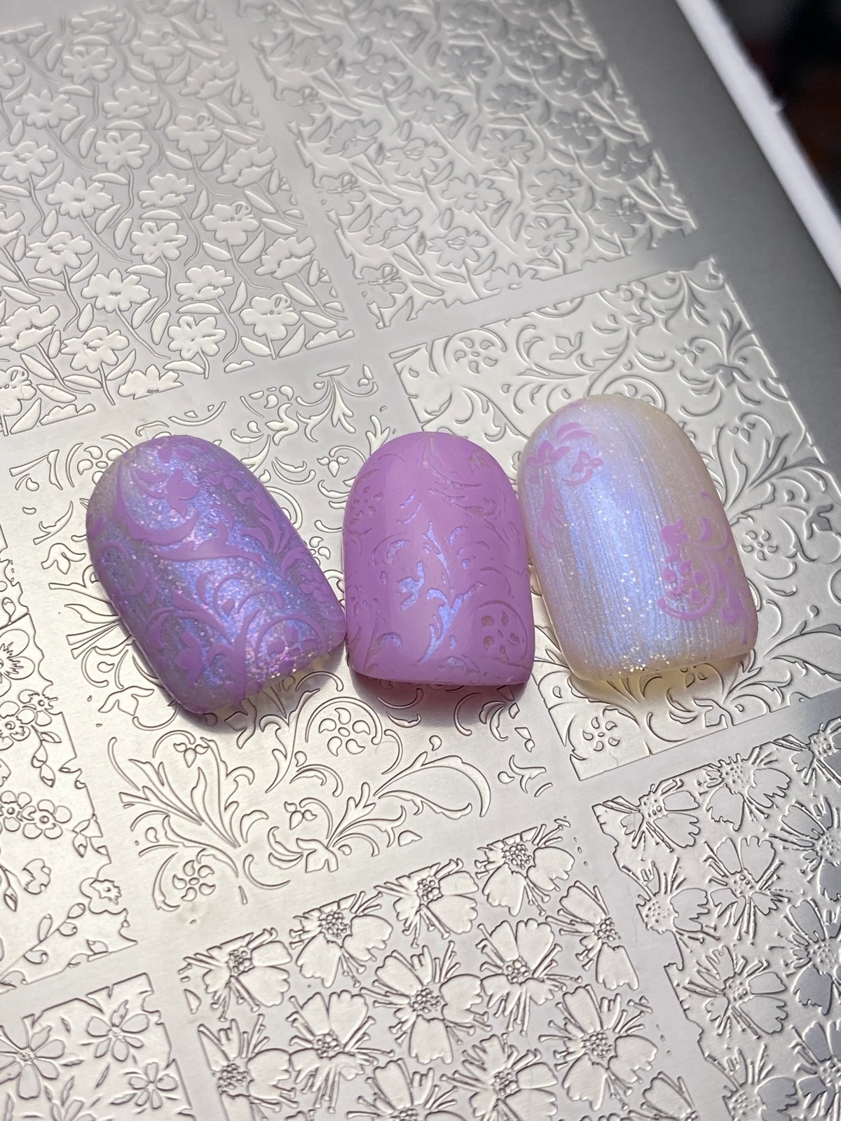Garden Layers (CjS-411) Etched Nail Art Stamping Plate - Clear Jelly Stamper Plate