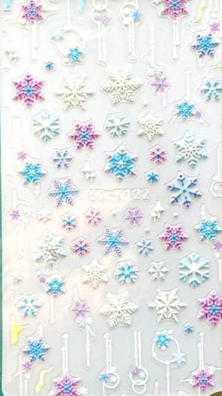 5D Textured Decals - SNOWFLAKE TEXTURES - K122