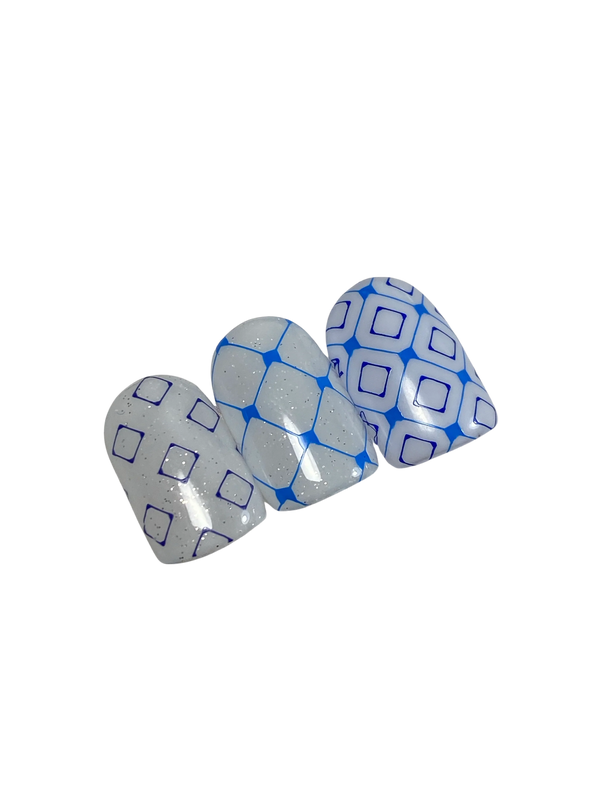 Petals in Pattern (CjS-409)  - Etched Nail Art Stamping Plate - Clear Jelly Stamping Plate