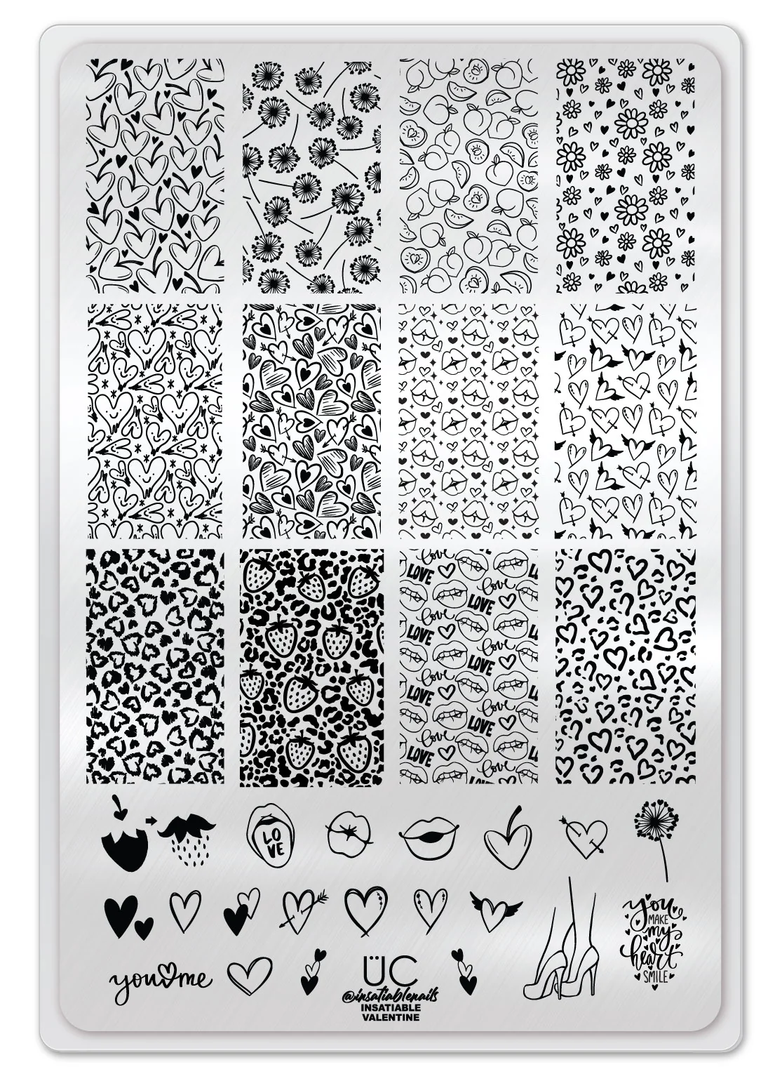 Insatiable Valentine - Uber Chic Stamping Plate