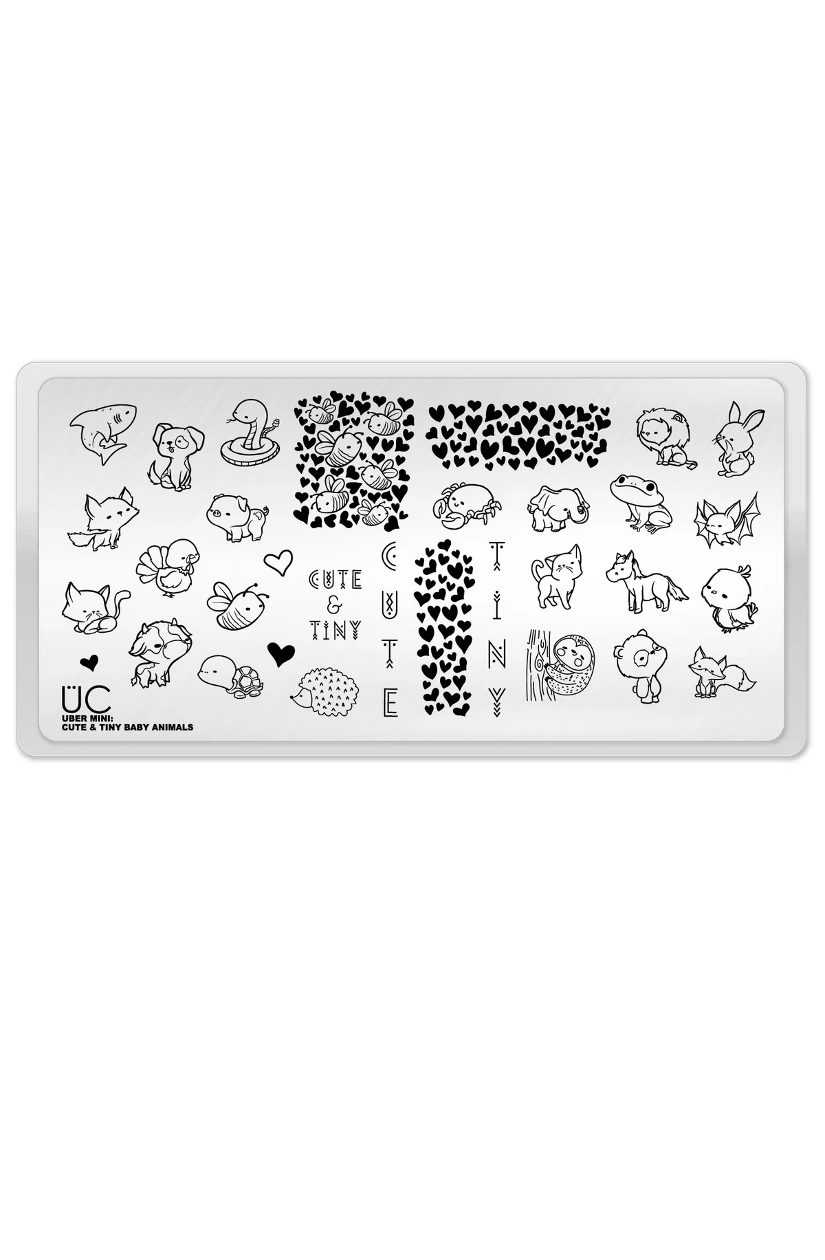 Cute & Tiny Baby Animals - Uber Chic Mini Stamping Plate Main image