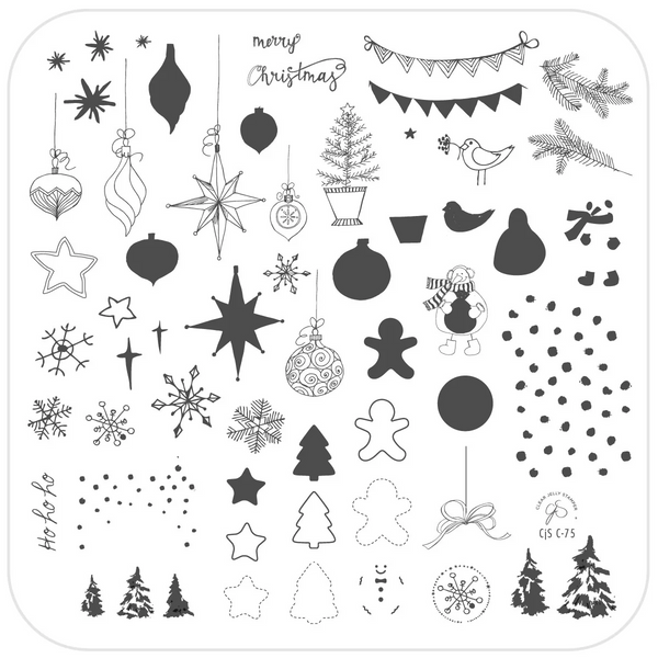 Patchwork Holiday (CjSC-75) - Medium Clear Jelly Stamping Plate