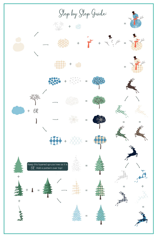 Patterned Winter (CjS-324) - Clear Jelly Stamping Plate