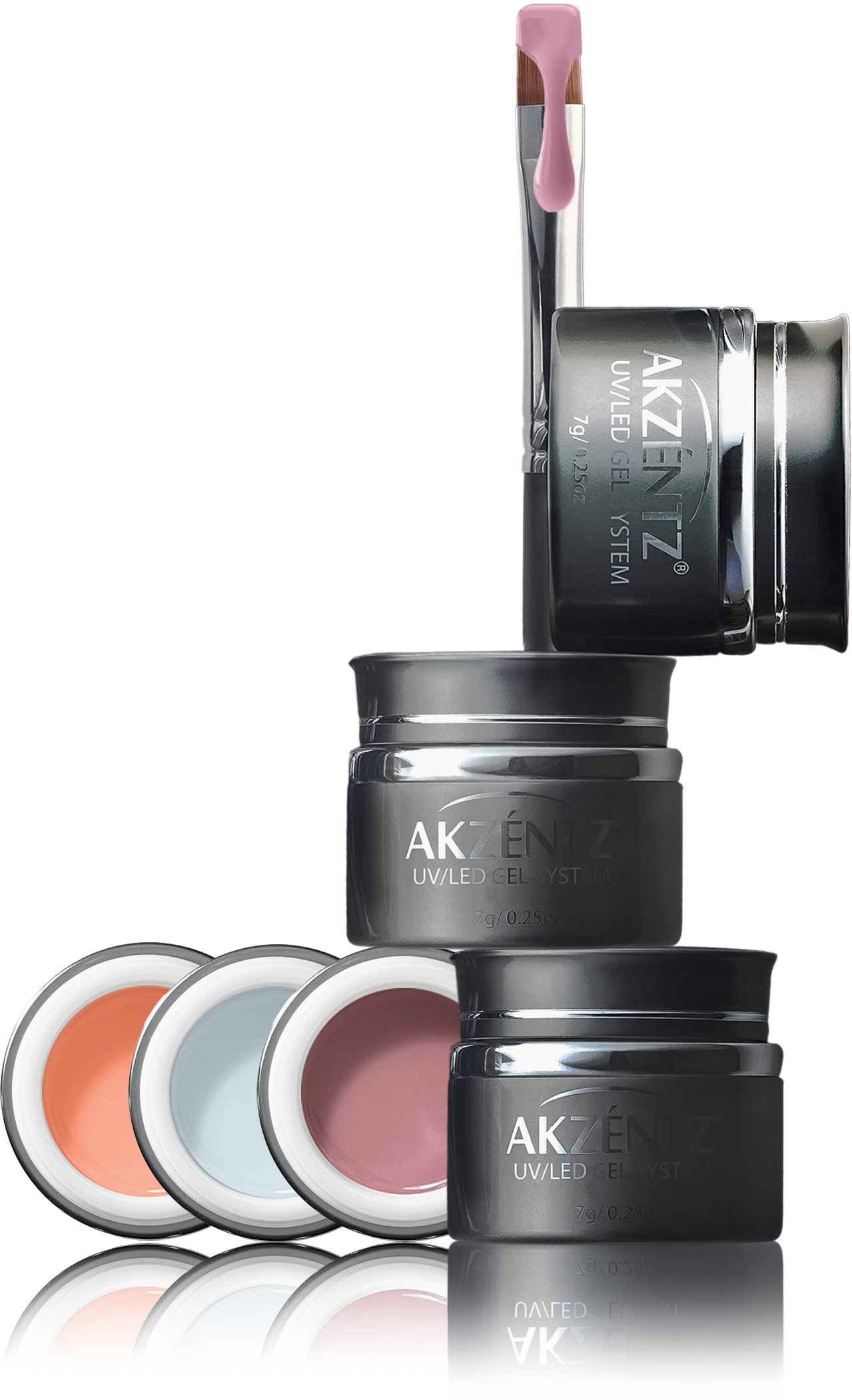 Enhance SHADES - Akzentz Pro-formance LED Hard Gel - Soft Peach