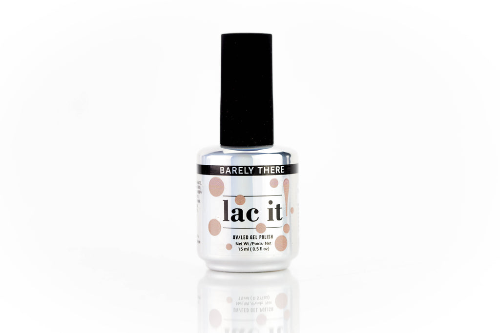 en Vogue Lac It! Barely There light mauve crème UV/LED gel nail polish for professional nails and extensions bottle