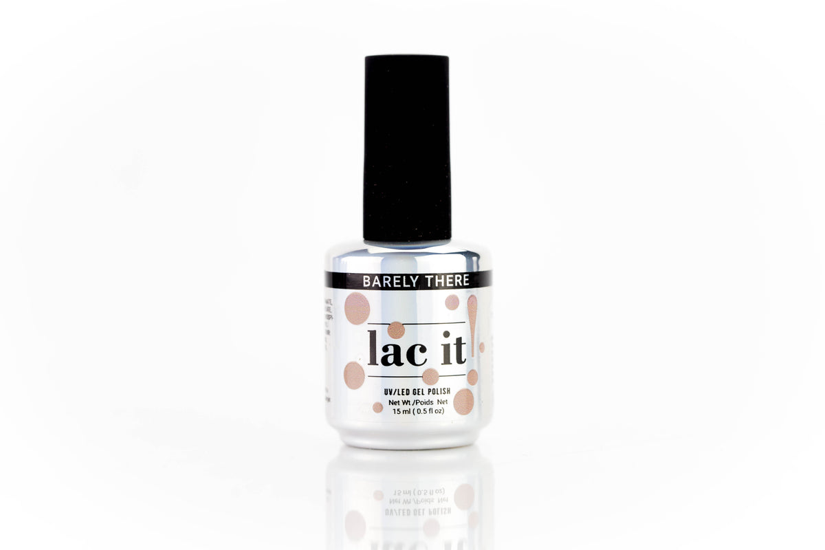 en Vogue Lac It! Barely There light mauve crème UV/LED gel nail polish for professional nails and extensions bottle