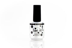 en Vogue Lac It! Black true deep black crème UV/LED gel nail polish for professional nails and extensions bottle