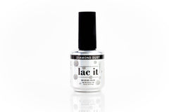en Vogue Lac It! Diamond dust clear base packed full of holographic microglitters UV/LED gel nail polish for professional nails and extensions bottle