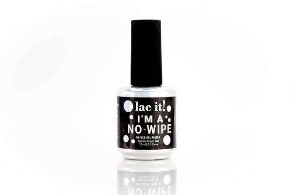en Vogue Lac It! I'm A No-Wipe soak-off top coat with a high gloss shine. UV/LED gel polish in a brush bottle