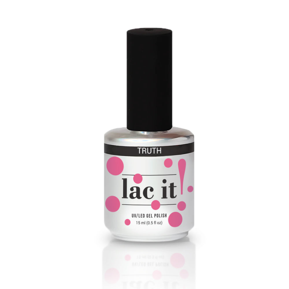 en Vogue Lac it! truth translucent bubblegum pink jelly UV/LED gel polish for professional nails and extensions polish bottle