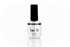 en Vogue Lac It! White Pearl white pearlescent shimmer UV/LED gel nail polish for professional nails and extensions bottle