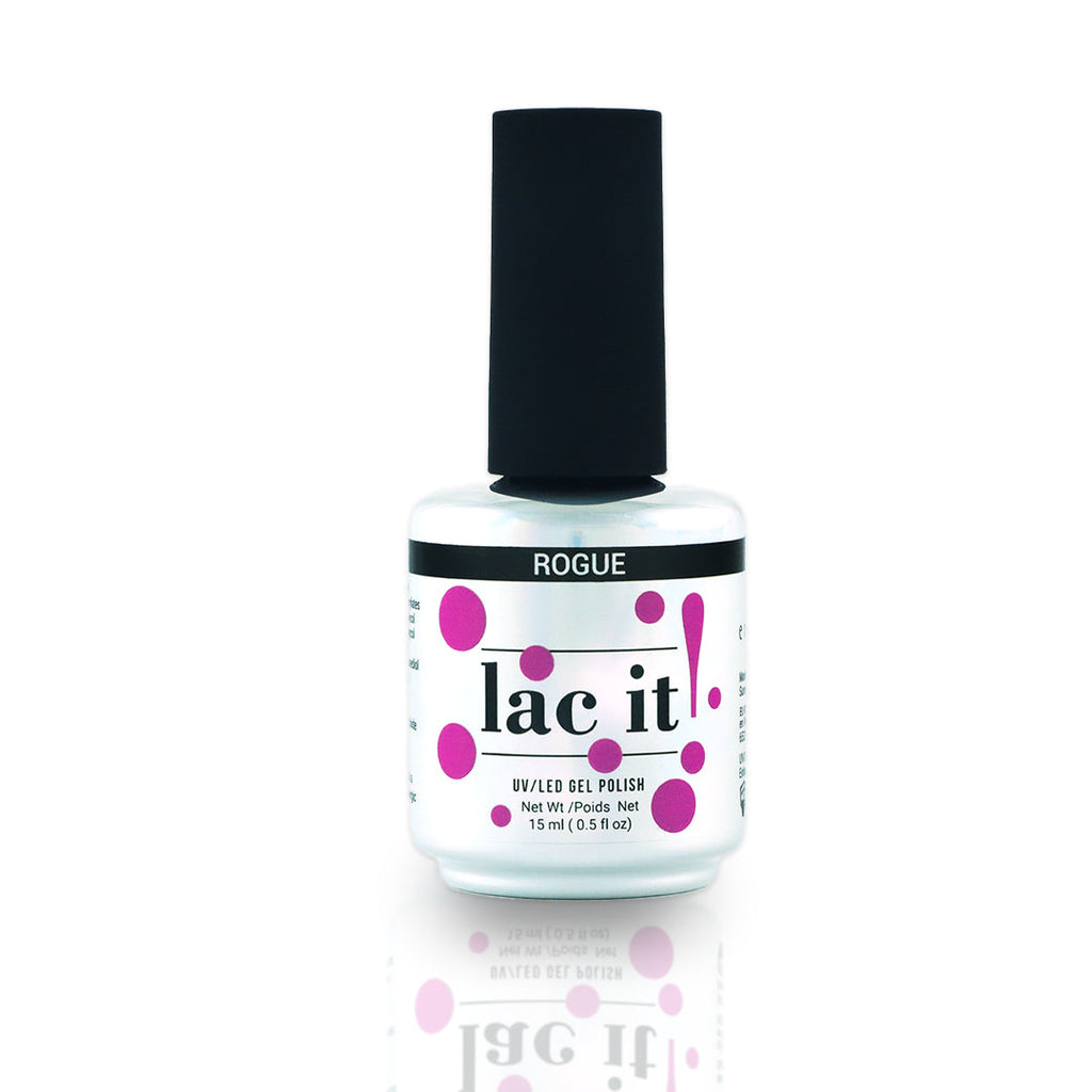 en Vogue Lac It! Rogue pink/purple orchid crème UV/LED gel nail polish for professional nails and extensions bottle