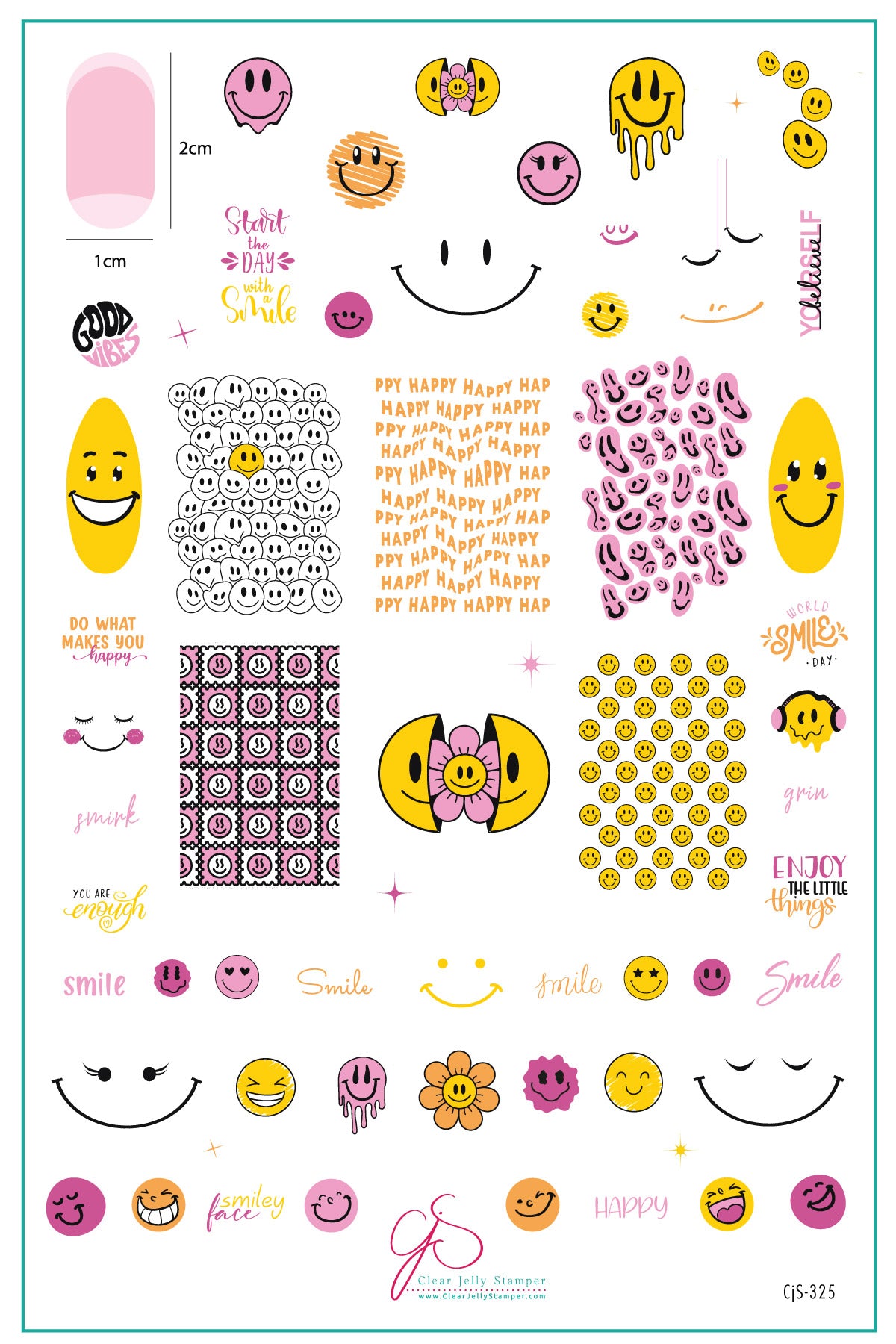 Smile (CjS-325) - Clear Jelly Stamping Plate