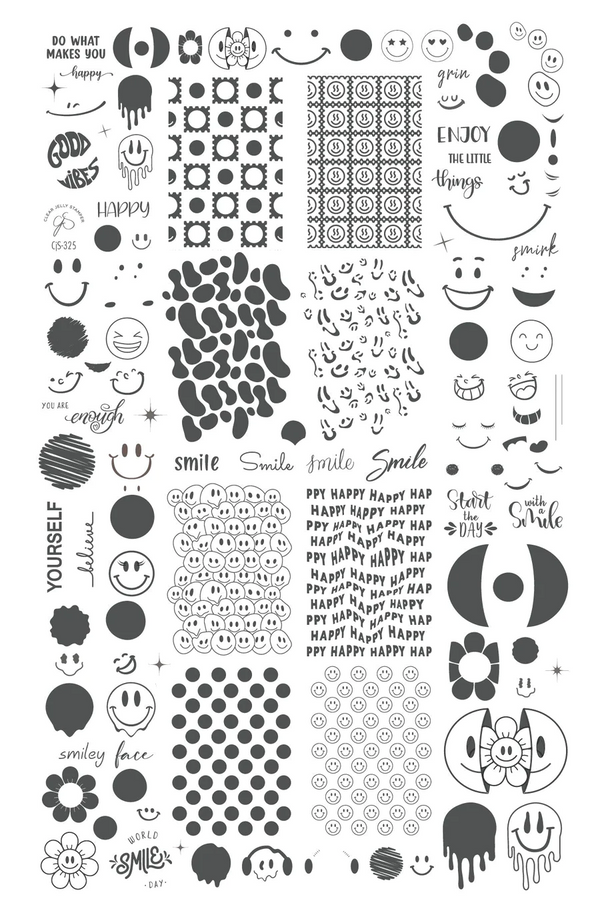 Smile (CjS-325) - Clear Jelly Stamping Plate