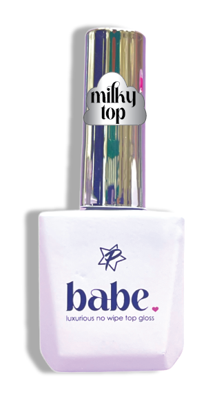Babe Gel Polish - MILKY WHITE No Wipe Top Gloss Main image