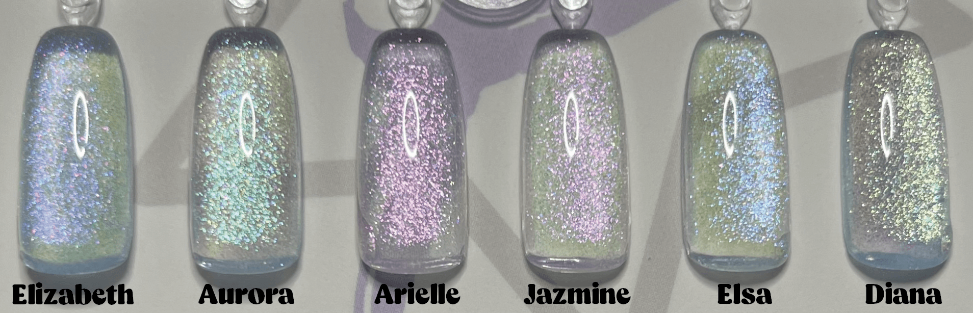 Babe Gel Polish SHIMMER Top Gloss - 6 Piece Collection