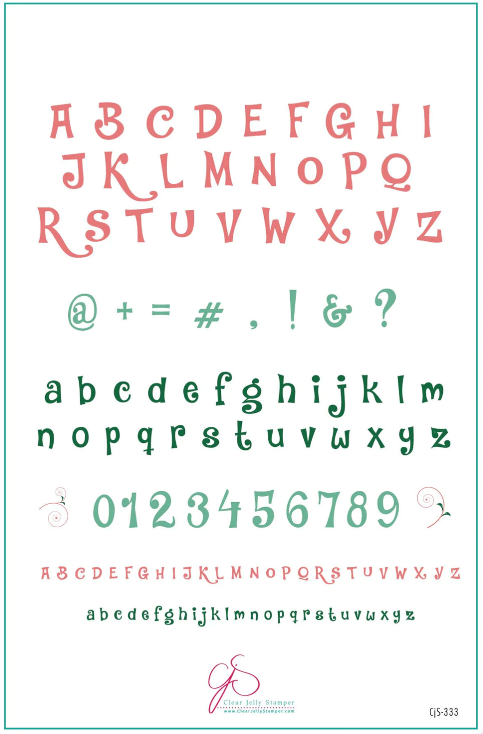 Alphabet - Jungle Boogie (CJS-333) - Clear Jelly Stamping Plate