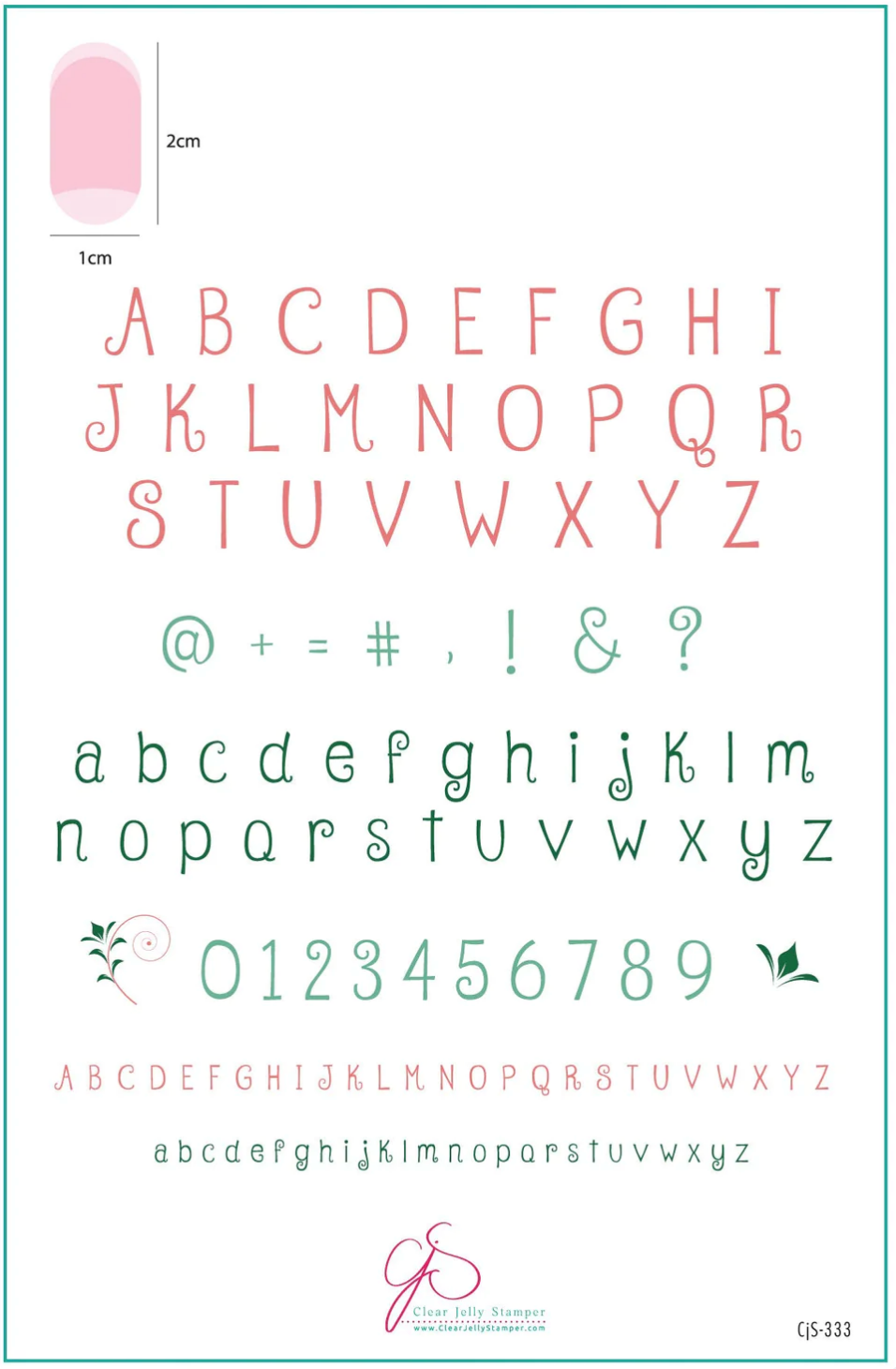 Alphabet - Jungle Boogie (CJS-333) - Clear Jelly Stamping Plate Main image