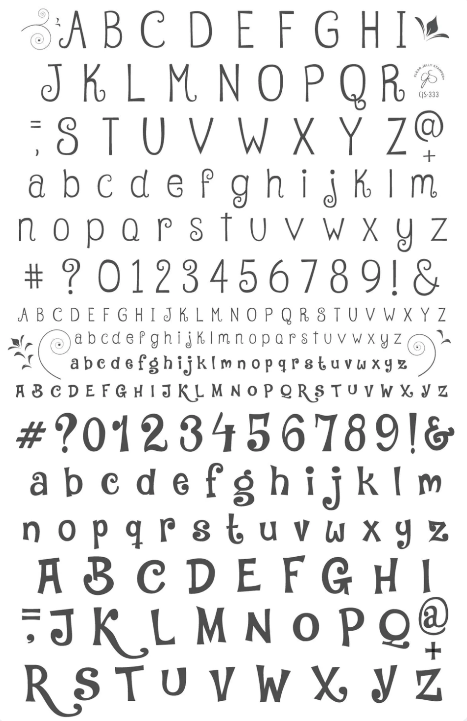 Alphabet - Jungle Boogie (CJS-333) - Clear Jelly Stamping Plate