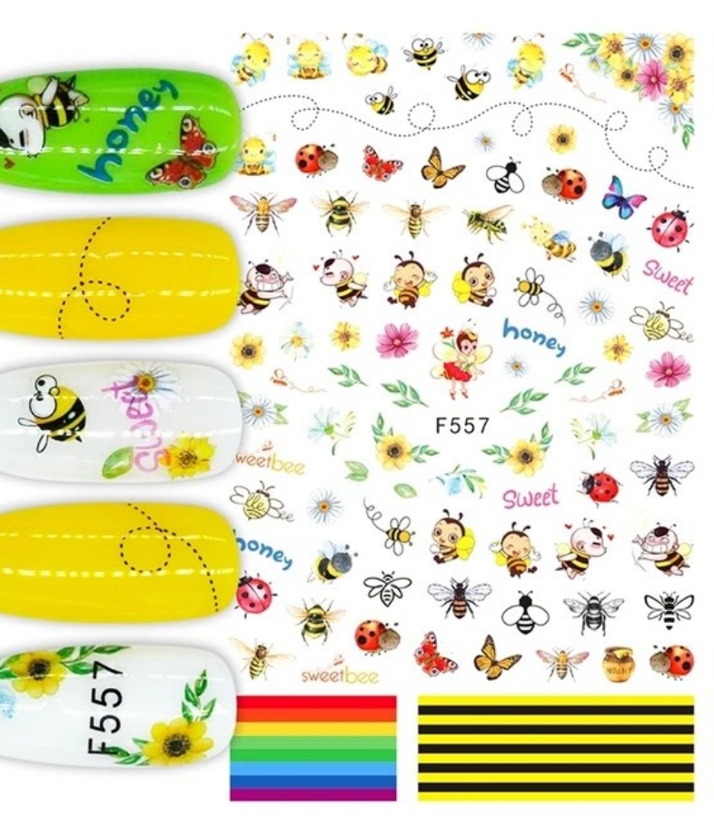 Sweet Honey Bee  F557 -  Thin Decals Main image
