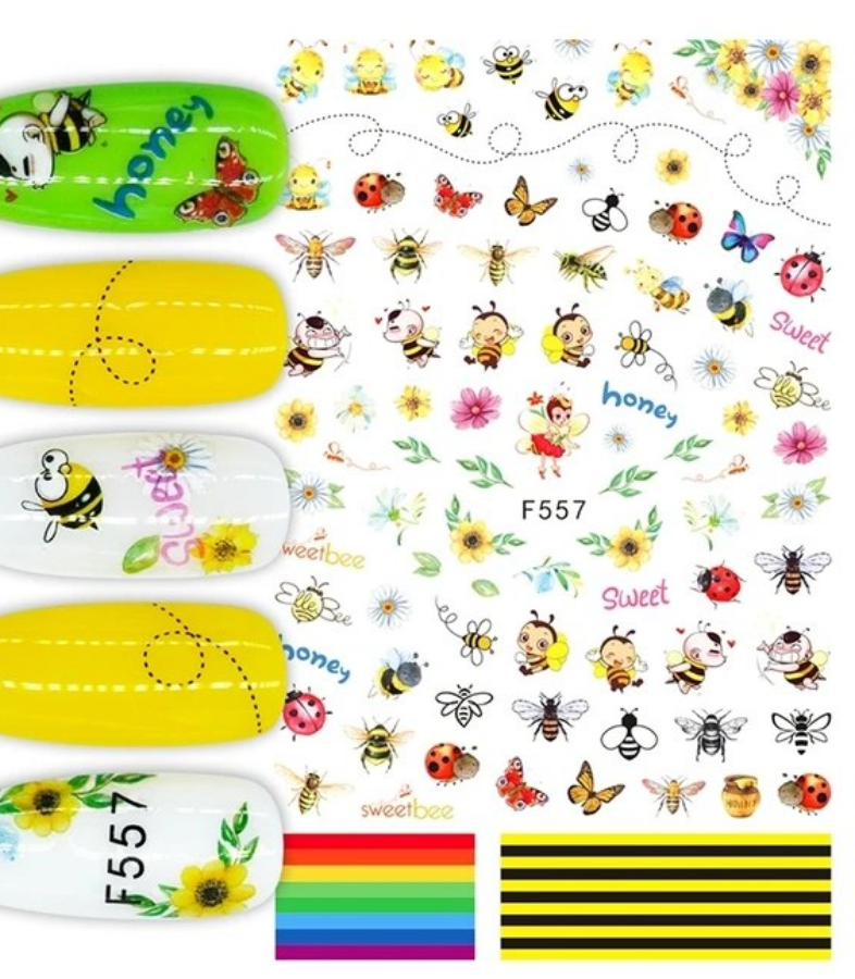 Sweet Honey Bee  F557 -  Thin Decals