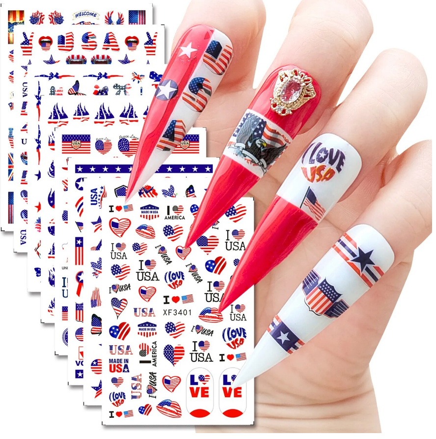 Patriotic - 8 Sheets for the Price of 4!!   Thin Decals Secondary image