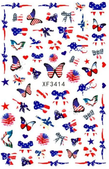 Patriotic - 8 Sheets for the Price of 4!!   Thin Decals