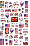 Patriotic - 8 Sheets for the Price of 4!!   Thin Decals