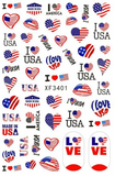 Patriotic - 8 Sheets for the Price of 4!!   Thin Decals