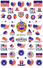 Patriotic - 8 Sheets for the Price of 4!!   Thin Decals