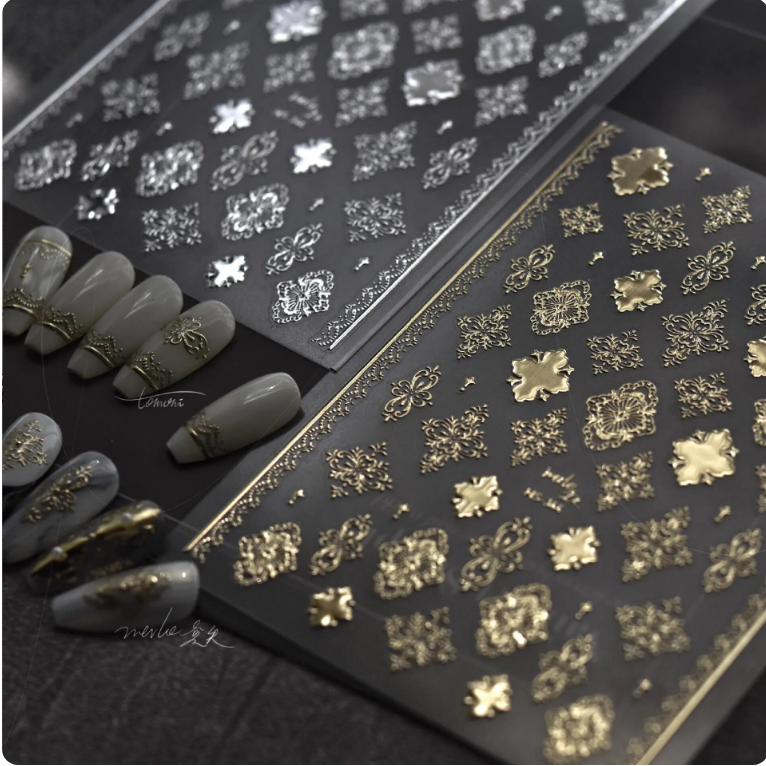 Embossed Patterns GOLD  344- Thin Decals Main image