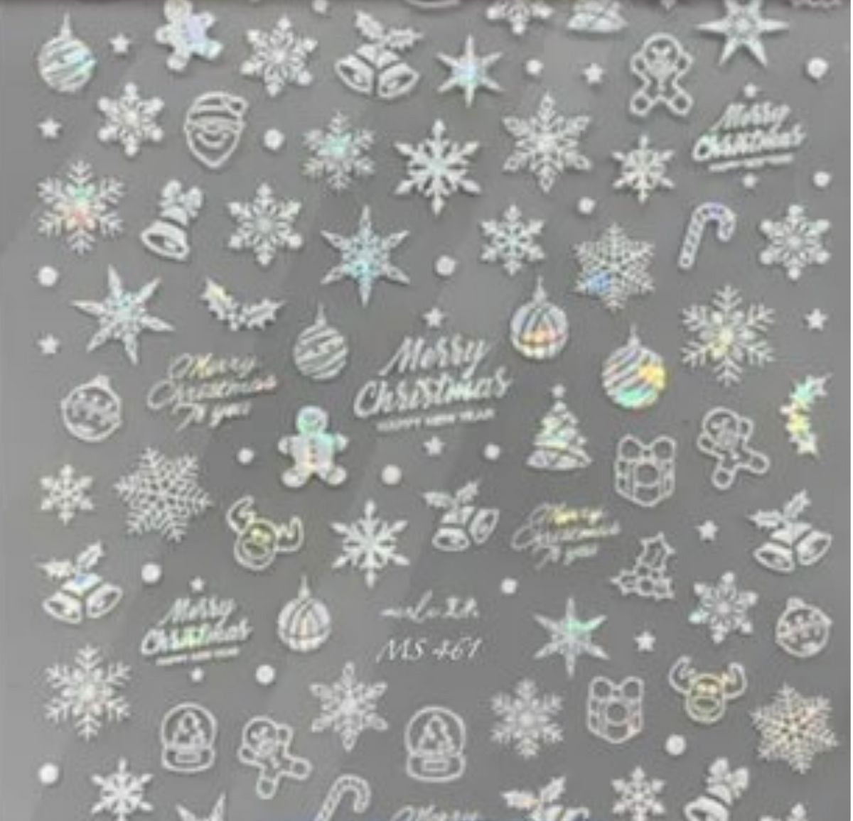 Winter Snowflakes Iridescent White Pearl 461 -  Thin Decals Main image