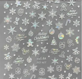 Winter Snowflakes Iridescent White Pearl 461 -  Thin Decals