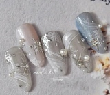 Winter Snowflakes Iridescent White Pearl 461 -  Thin Decals