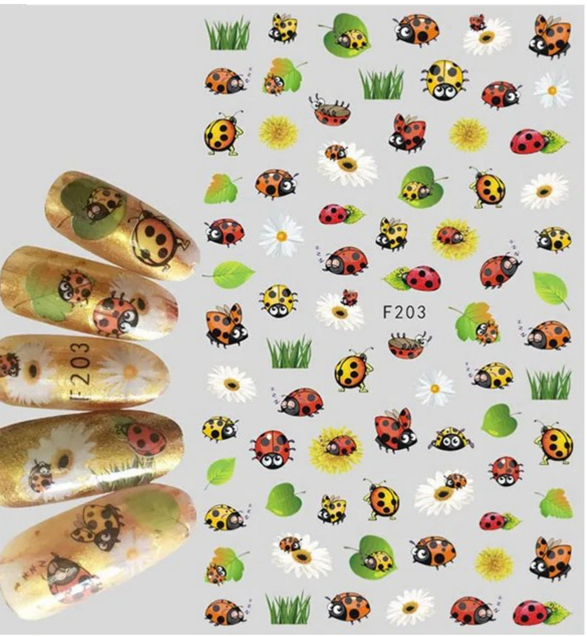 Ladybugs! F203 -  Thin Decals Main image