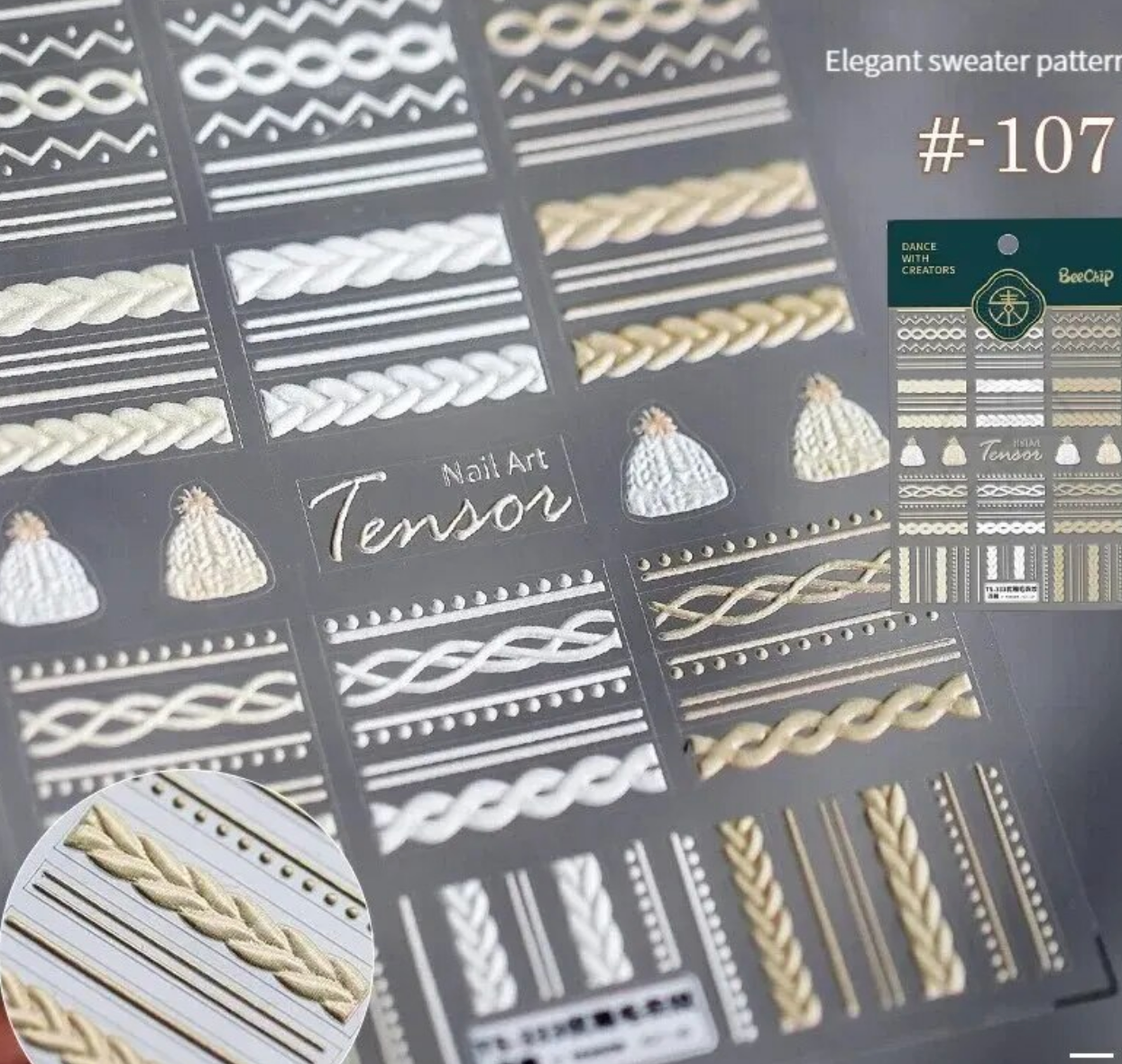 Sweater Designs you can FEEL!  #107 Thin Decals Secondary image